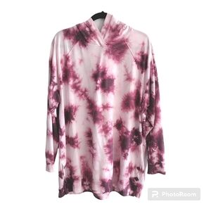 Torrid Tie Dye Hooded Long sleeve Knit Tunic Sz 3